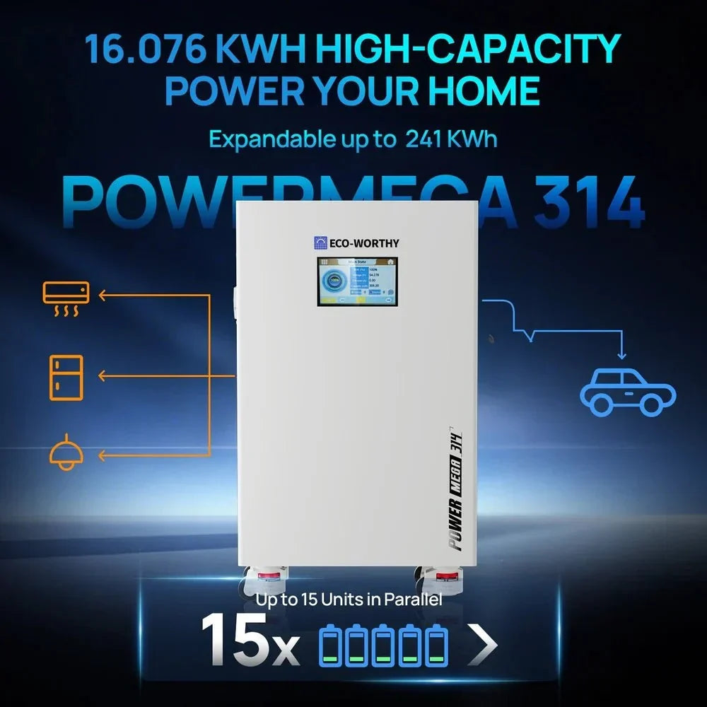 ECO-WORTHY PowerMega 314 51.2V 314AH Lithium Battery - Image 4