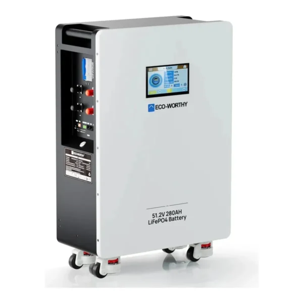 ECO-WORTHY 51.2V 280Ah 14.3kWh LiFePO4 Home Battery