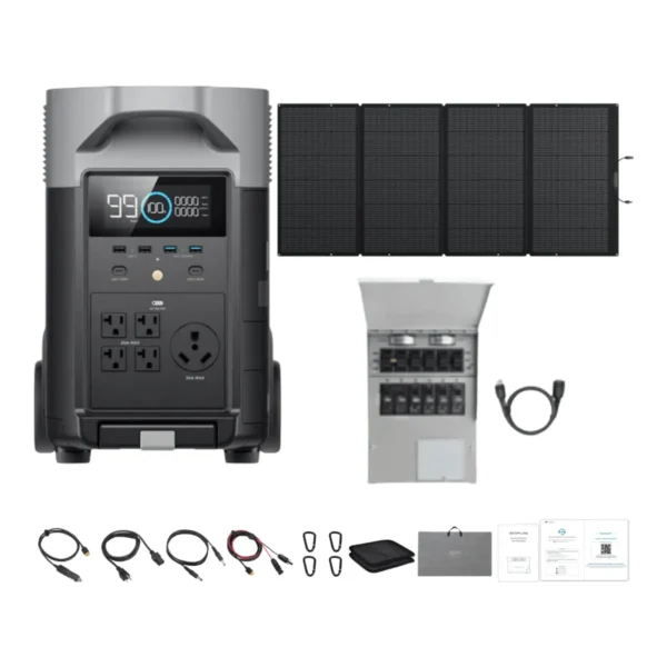 EcoFlow DELTA Pro + 400W Solar Panel + Transfer Switch EcoFlow DELTA Pro + 400W Solar Panel + Transfer Switch