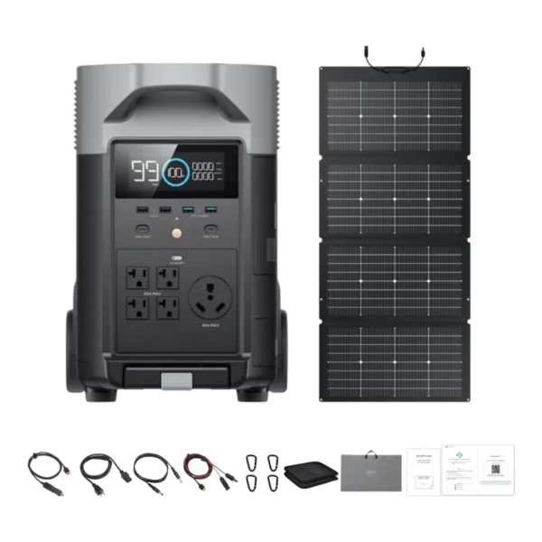 EcoFlow DELTA Pro Solar Generator + 220W Bifacial Panels EcoFlow DELTA Pro Solar Generator + 220W Bifacial Panels